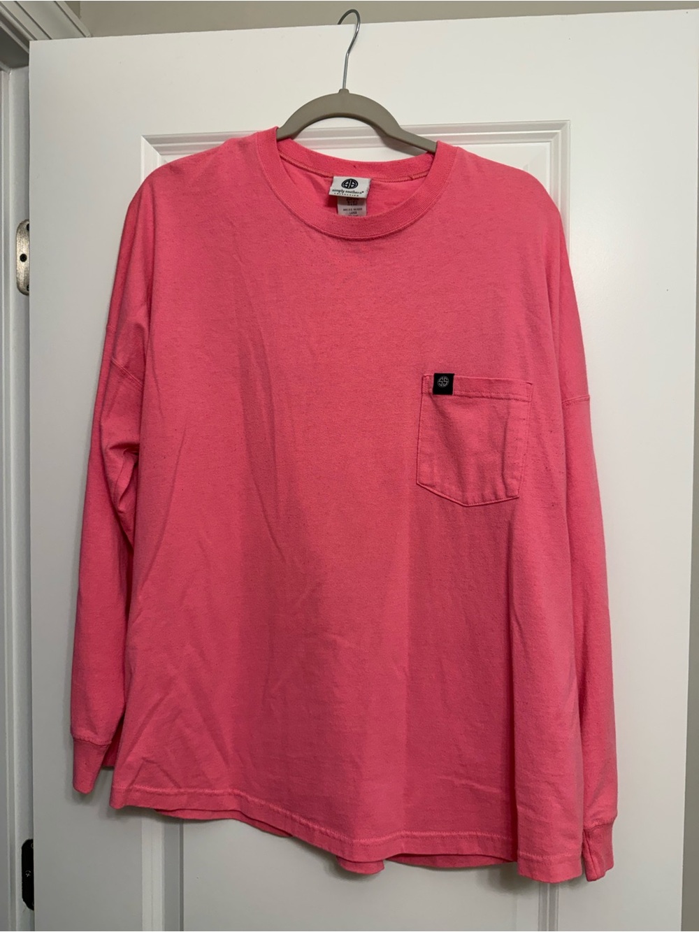 Simply Southern Hot Pink Long Sleeve Pocket Tee